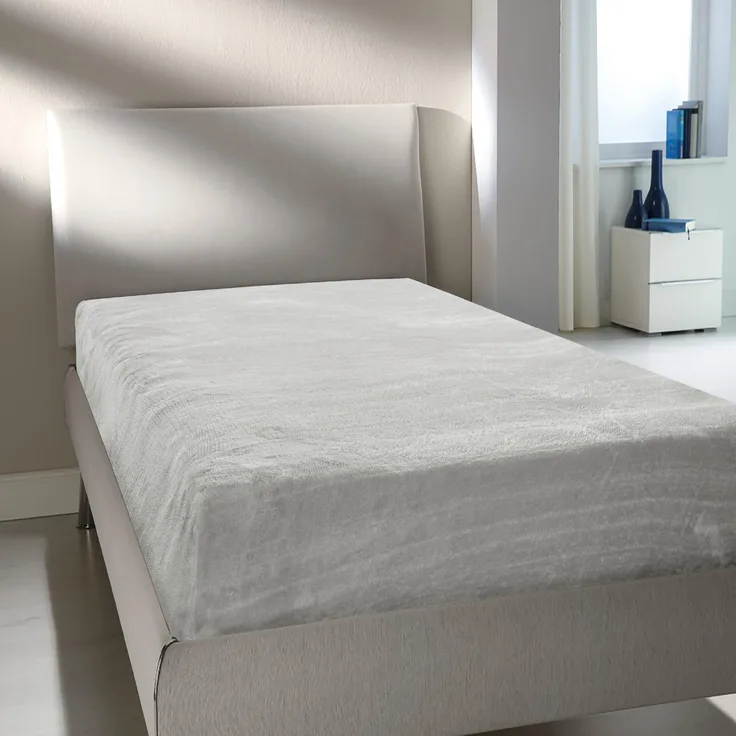 Spannbettlaken Cashmere Touch - Wolkenschloss 90-100 x 200cm Silber