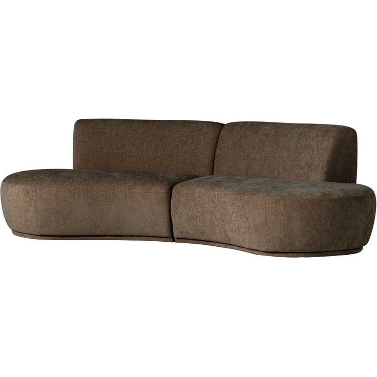 Sofa Batavier 4-Sitzer, Webstoff mit Melange-Effekt, modern halbrund, braun, großzügiges Familiensofa – Bild 2