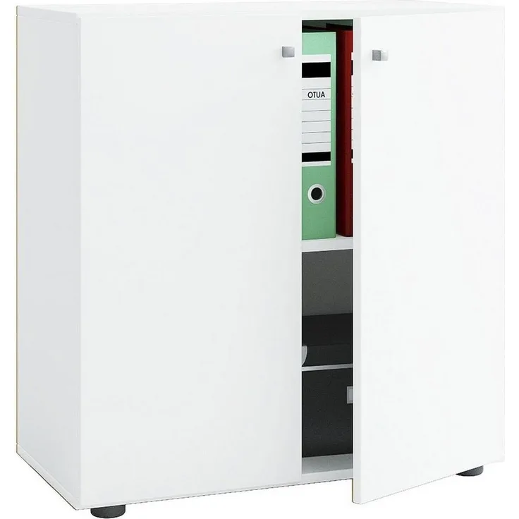 VCM Aktenschrank Lona Schrank mit Flügeltüren und Knopfgriffen, 70x74 cm
