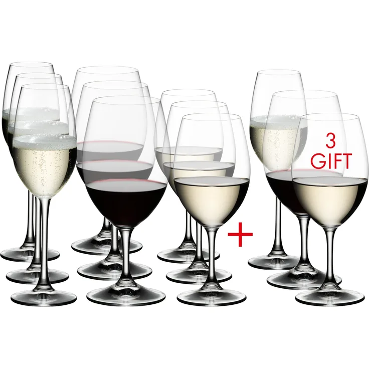 Riedel Ouverture Kauf 12 Zahl 8, Rotweinglas, Weinglas, Trinkglas, Hochwertiges Glas, 5408/93