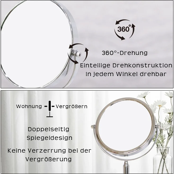 Schminkspiegel 10Fach Vergrößerung Spiegel Schminkspiegel Rasierspiegel Makeup – Bild 3