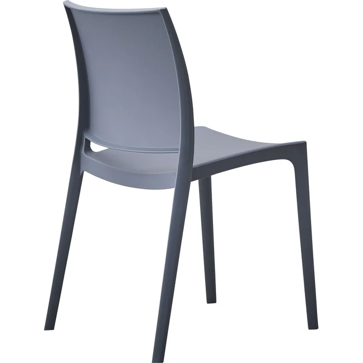 CLP Gartenstuhl Meton mit Lehne stapelbar wetterfest UV-beständig bis 150 kg,grau – Bild 6