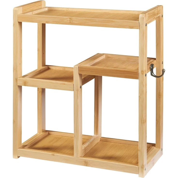 [en. casa] 'Höör' Badezimmerregal, Bambus natur, 37 x 42 x 17 cm – Bild 3