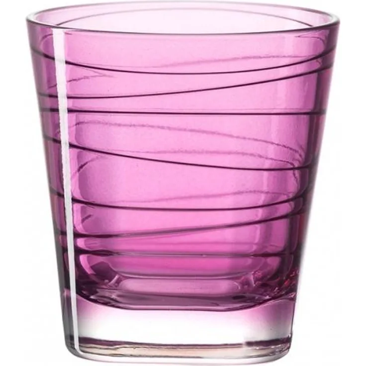 Leonardo Vario Struttura Trinkglas Klein, Wasserglas, Saftglas, Glas, Lila, 170 ml, 18228