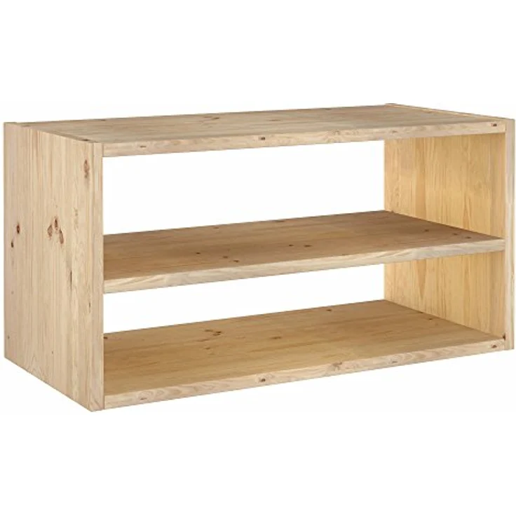 Astigarraga Kit Line Modulares rechteckiges Regal mit dynamischem Einlegeboden, Kiefernholz, 36,2 x 70,8 x 33 cm – Bild 2