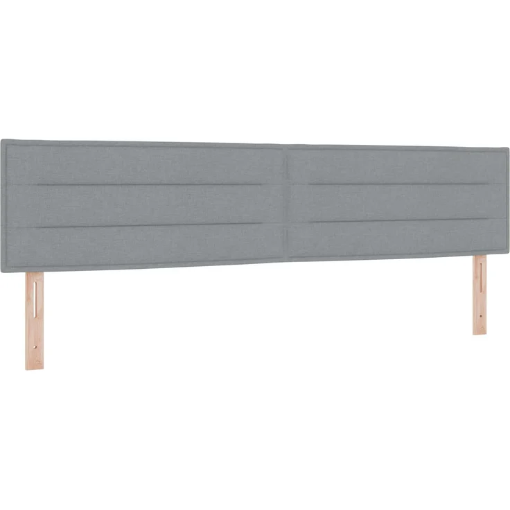 vidaXL Ottoman Bett mit Matratze mit Kopfteil 2 stk. Hellgrau Stoff 3456677 – Bild 4