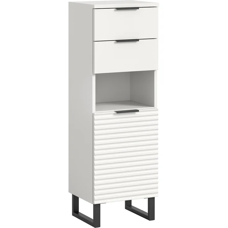 Badschrank Riff - Weiß
