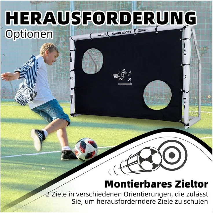 CCLIFE Fußballtor Fußballtor Outdoor Sportarten Fußballtor für Erwachsene Kinder – Bild 2