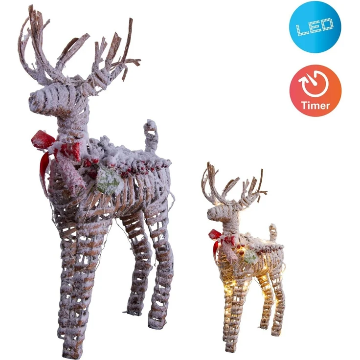 Weihnachtsdeko LED Beleuchtet Weihnachtsbeleuchtung Rentier mit Timer 5287527 – Bild 6