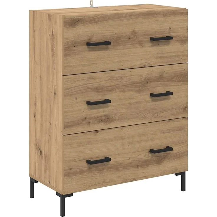 vidaXL Highboard mit Schubladen 2 pcs Artisan-Eiche Holzwerkstoff 3415887 – Bild 5
