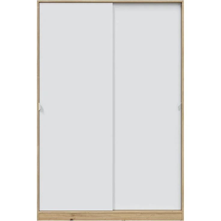 Schlafzimmer-Set >GARONA< (2-teilig) Schrank + Kommode, Nodi Eiche Dekor / Artik Weiß – Bild 2