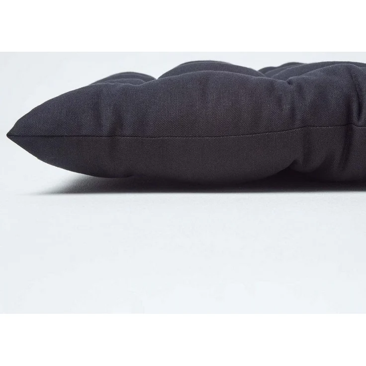 Homescapes Stuhlkissen 2er Bankauflage schwarz 100% Baumwolle – Bild 3