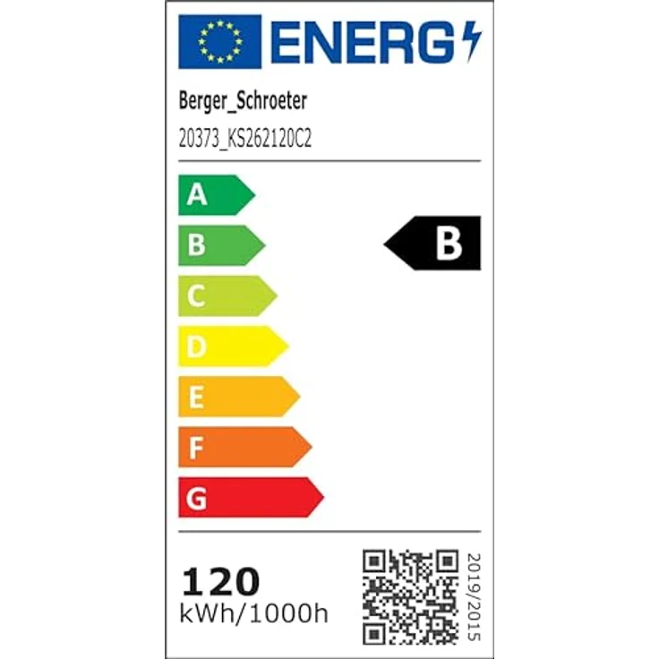 Berger & Schröter LED Strahler UFO High Bay Light 120 W, dimmbar, 19200 Lumen, 6500 K Weißlicht, IP66, energieeffizienzklasse B – Bild 5