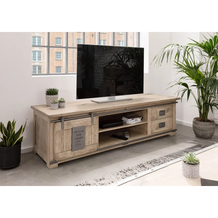 TV-Board Mango 180x55x50 whitewash lackiert RAILWAY #345 – Bild 9