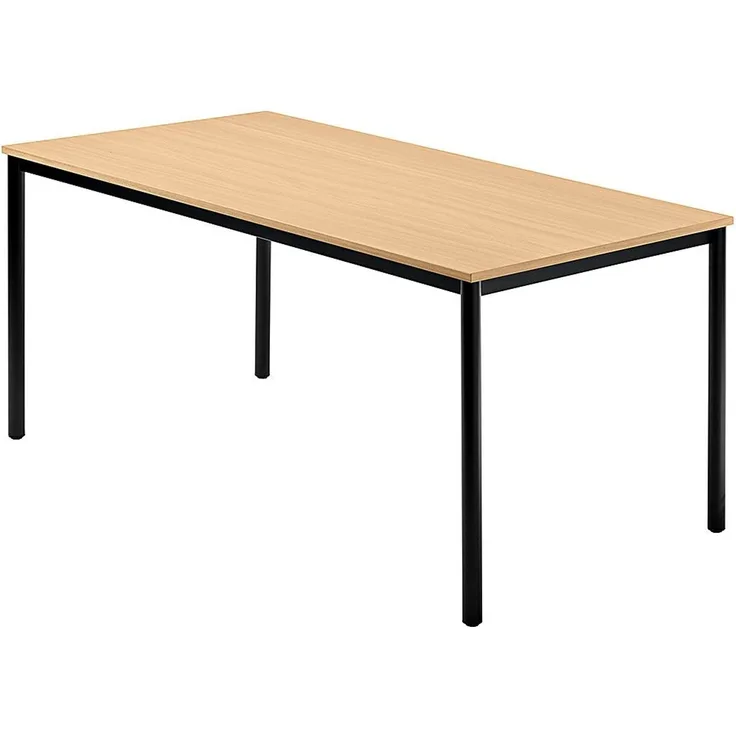 Besprechungstisch DR16 160x80cm 4-Fuß Buche Gestellfarbe: Schwarz