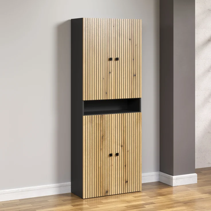 trendteam Hochschrank (Hochschrank) Badschrank Badhochschrank 70 x 188 x 31 cm – Bild 4