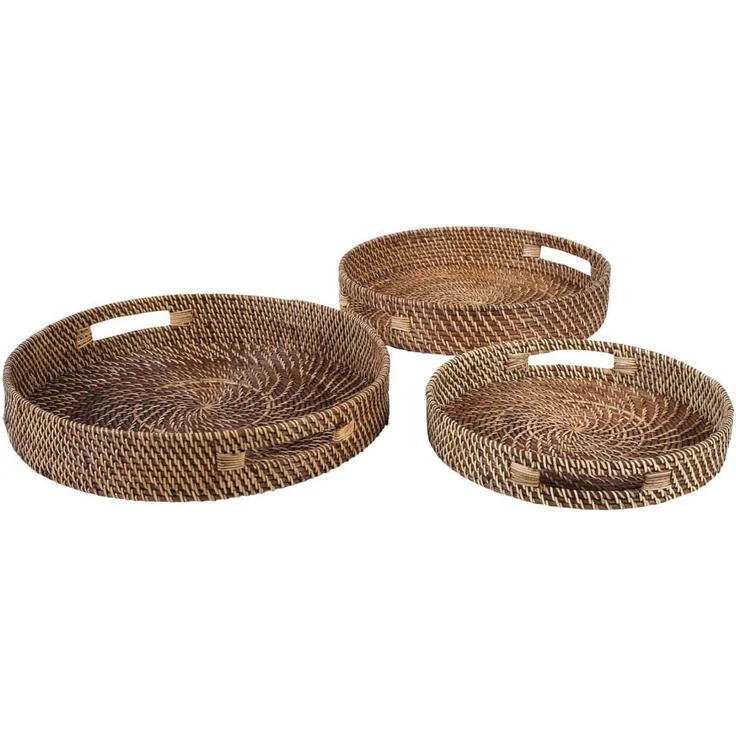 Rattan Tablett Bea rund M – Bild 3
