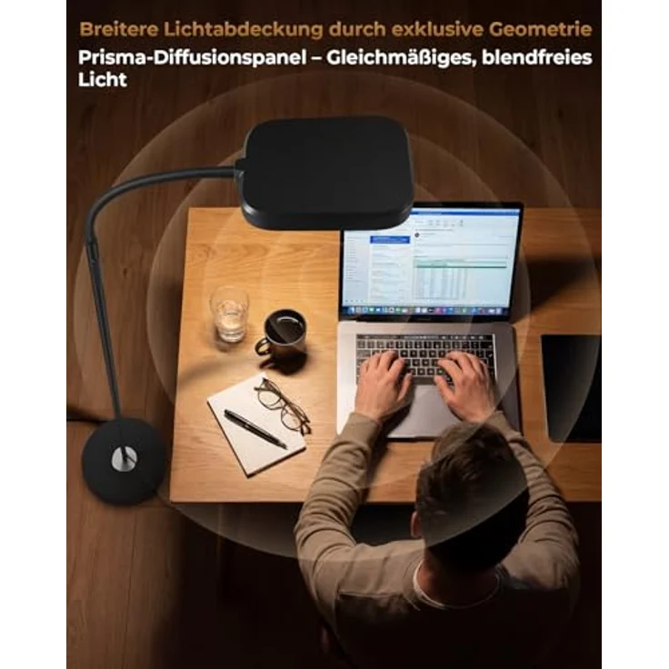 YICAIZI LED Stehlampe dimmbar 18W, 1850lm – Stehleuchte Wohnzimmer mit Fernbedienung, 3000–6500K, stufenlos dimmbar, Leselampe Bett mit Nachtlicht, moderne Stehlampe mit Prismadiffusor – Bild 5