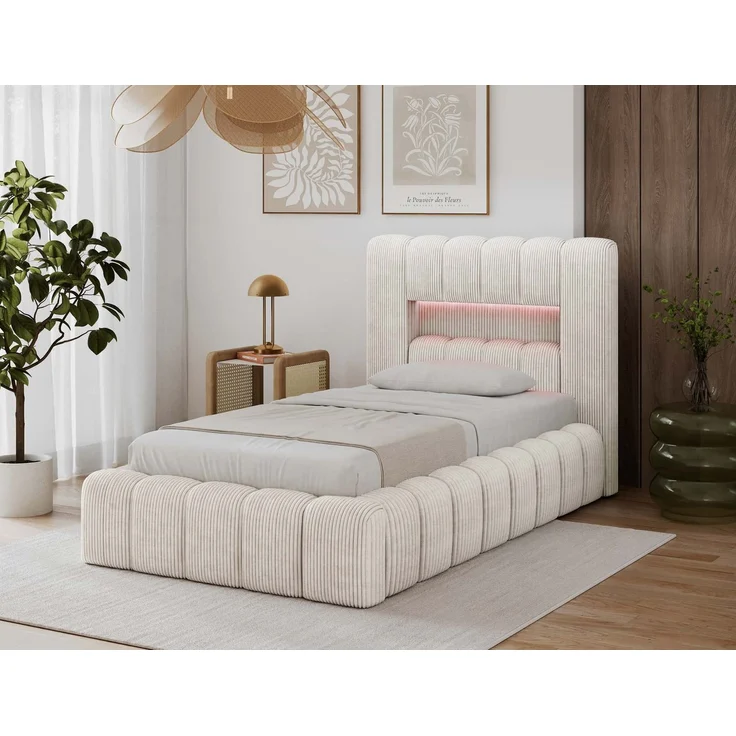 Bett Lamica 90x200 + Holzrahmen/Standardlift/ Box für Bettzeug – Jarell – Bild 5