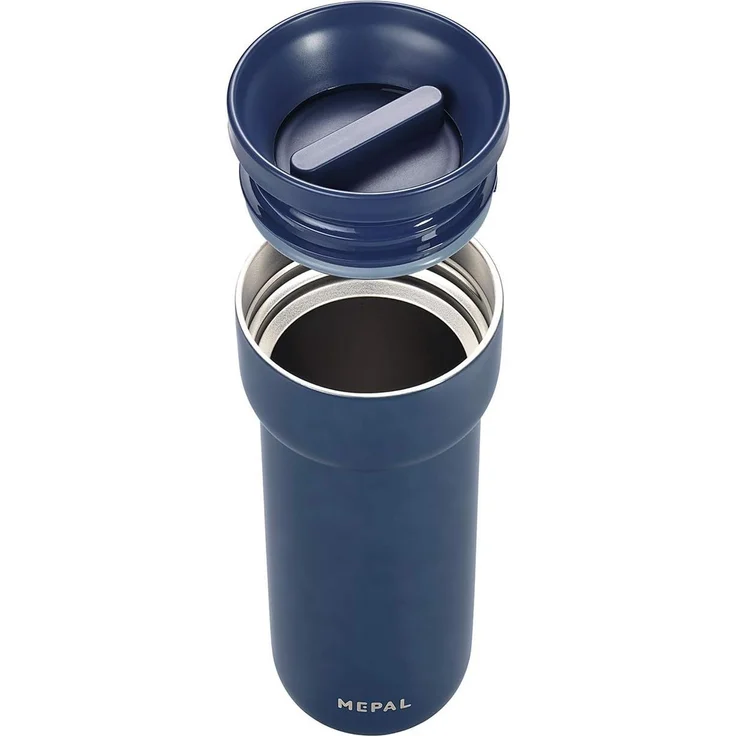 Mepal - Isolierbecher Ellipse - 6 Stunden heiß & 10 Stunden kalt - Thermobecher für Unterwegs - Geeignet als Tee & Kaffeetasse zum Mitnehmen - Passt in alle Becherhalter - 475 ml - Nordic Denim – Bild 2