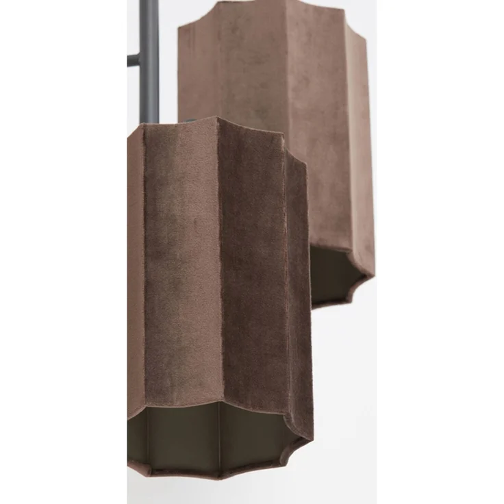 Deckenleuchte Hängeleuchte EDISA von Light & Living Ø48x25 cm Braun Samt – Bild 7