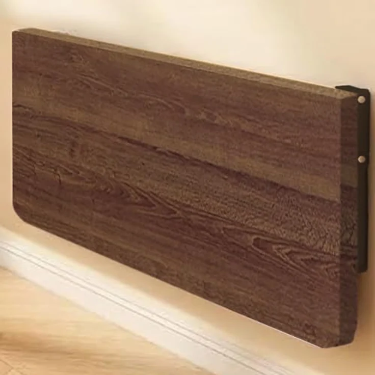 Shally Dogan Klappbarer Wandtisch, 80x60 cm, aus Holz, zusammenklappbar, platzsparend, vielseitig, Schreibtisch, Esstisch, Wohnzimmer, Badezimmer, Küche (Walnuss) – Bild 8