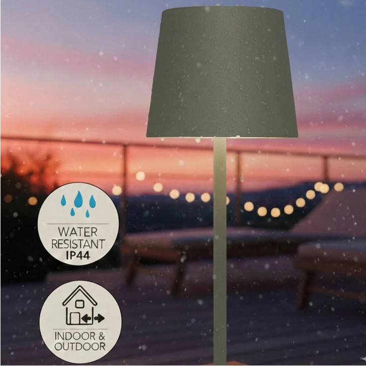 Coen Bakker Deco BV LED Außen-Tischleuchte Touch Tischlampe Dimmbar Akku IP44 Glatt Klein, Touch-Funktion, LED fest verbaut, Kaltweiß, Warmweiß, Tageslichtweiß – Bild 4