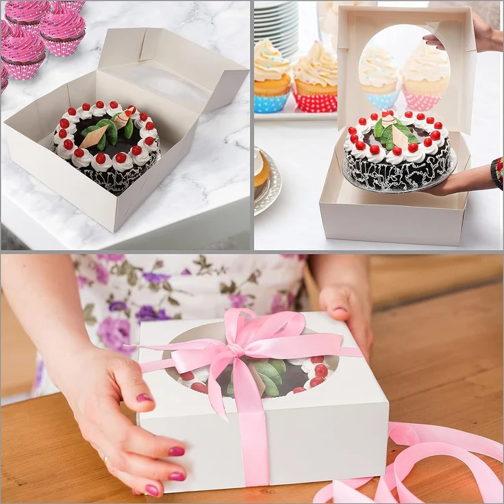 Kurtzy Kuchentransportbox Weiße Cupcake-Box - 5er Pack für 20 Mini-Kuchen, Silikon, (5-tlg) – Bild 6