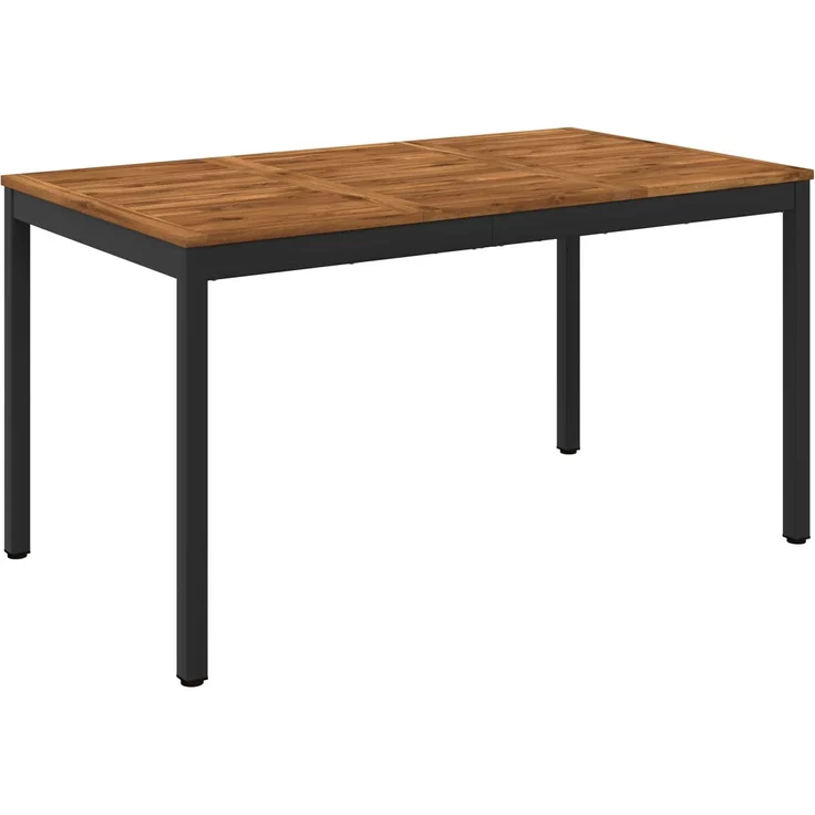 vidaXL Gartentisch NAARDEN Natürlich und Schwarz 141 x 80,5 x 75 cm 901319 – Bild 2
