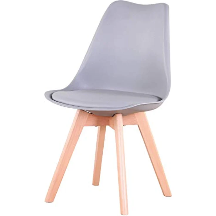 GrandCA HOME 6er-Set Esszimmerstühle, Skandinavische Stühle, Skandinavisches Design, Massivholzbeine, Ergonomisch, für Esszimmer, Wohnzimmer, Küche & Schlafzimmer (Grau,6) – Bild 6