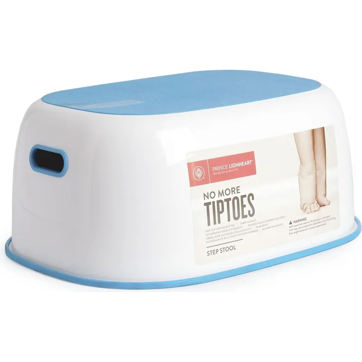 Prince Lionheart Step Stool | Tritthocker | Anti-Rutsch-Ober- und Unterseite | Leicht zu reinigen | Handgriffe | Vielseitig | Aufbewahrung | Badezimmer Booster | Handwaschbecken - Blau