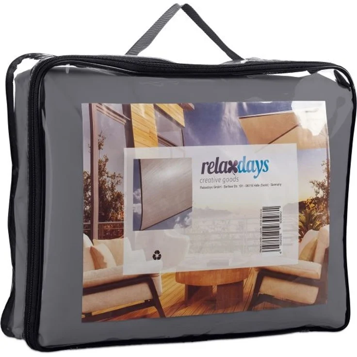 Relaxdays Rechteckiges Sonnensegel grau – Bild 9