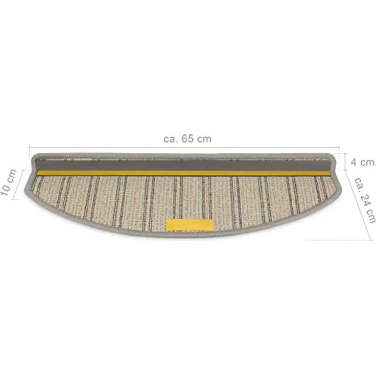 Metzker® Stufenmatte Stufenmatten Emphoria Halbrund Einzeln und Sparset's, halbrund, Höhe: 15 mm, 15 Stück im Set - Beige – Bild 3