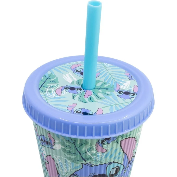 Disney Stitch Trinkbecher 790 ml To Go Becher mit Strohhalm für Getränke unterwegs – Bild 3