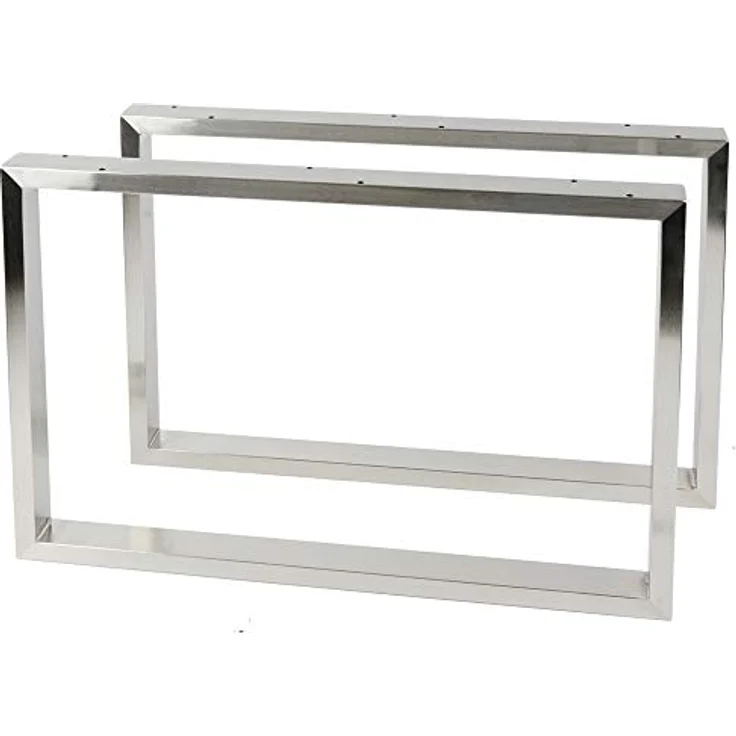 Montixx® 2X (1 Paar) Quadrat Couchtisch & Tischkufen Bank Tischuntergestell B 60cm x H 40cm Edelsthal – Bild 2