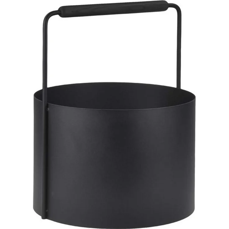 blomus Kaminholzkorb -ASHI- Eleganter Holzkorb: Stilvoll, funktional, zeitlos & robust, Langlebig, Minimalistisch, Praktisch, Stahl, Eichenholz, Schwarz, 35cm, 46cm – Bild 4