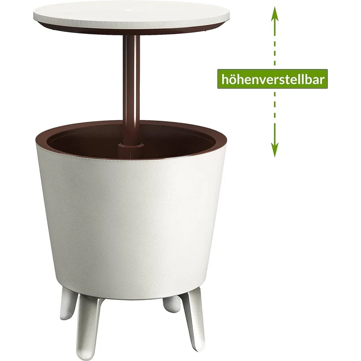 Keter 17186745 Café- und Loungetisch Cool Bar, Kunststoff, beige/braun, ausziehbar – Bild 9