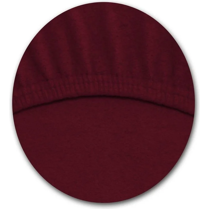 NatureMark Spannbettlaken Winter Thermo Fleece Spannbetttuch, 80% Baumwolle und 20% Polyester, Gummizug: rundum, (1 Stück), 90x190 bis 100x200 cm - Bordeaux rot – Bild 1