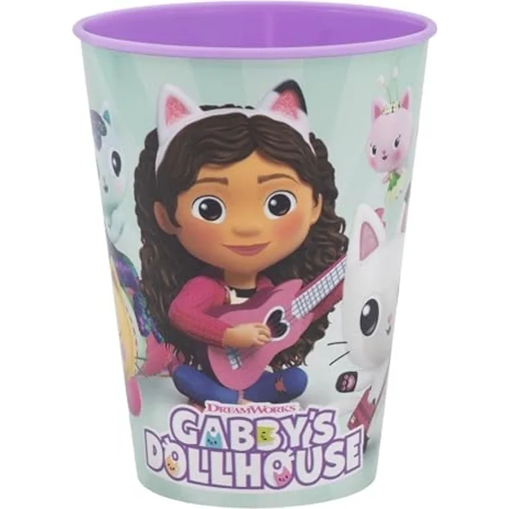 Storline Kinderbecher Gabby´s Dollhouse 260 ml Trinkbecher für Kita & Frühstück, Plastik