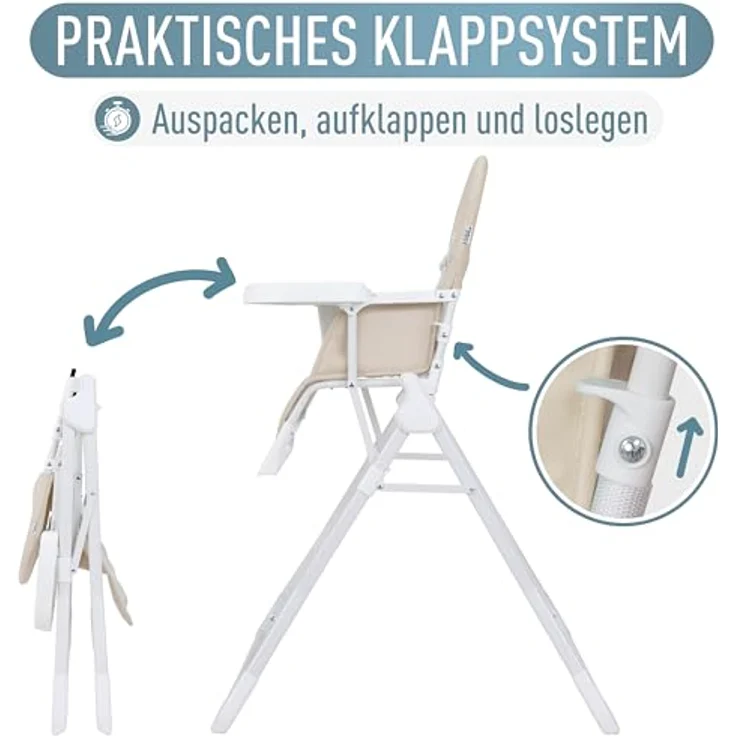 ib style Hochstuhl Leno, leicht (4kg) klappbar einfach zu reinigen – Bild 8