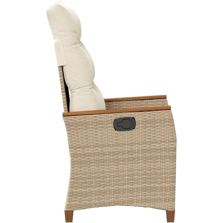 vidaXL Verstellbarer Gartenstuhl Beige und Creme 64 x 57,5 x 112 cm 42026861 – Bild 5