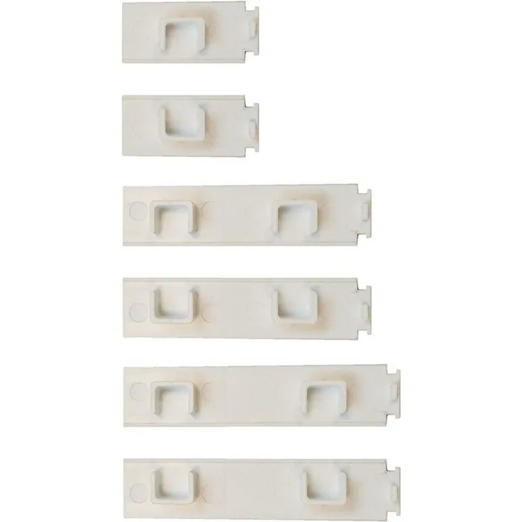 Garduna Gardinenschiene Enddeckel für Kunststoff-Gardinenschiene, 2-läufig, Kunststoff