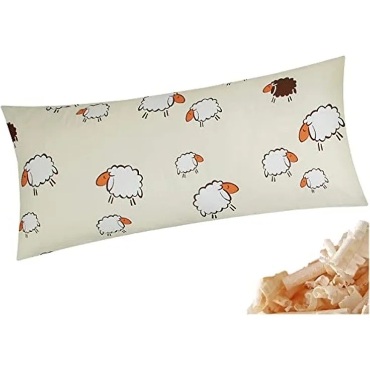 Heubergshop Zirbenkissen, 1-tlg, 40x80cm Gefüllt mit Zirben - Schafe in gelb (Zirbe-99/3-40x80)