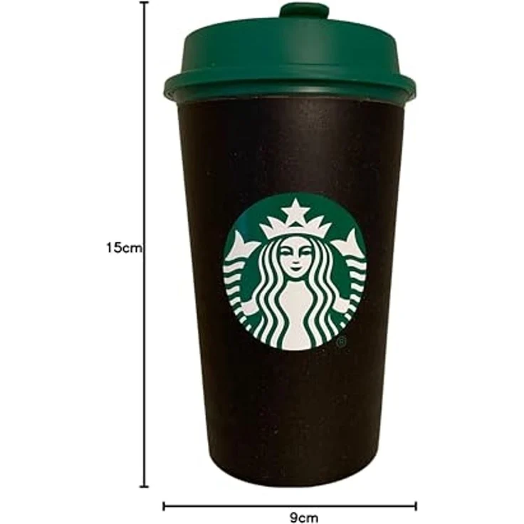 Starbucks Frühstücks-Geschirrset STARBUCKS 12oz Black Recycled Coffee Mug 355ml – Bild 3