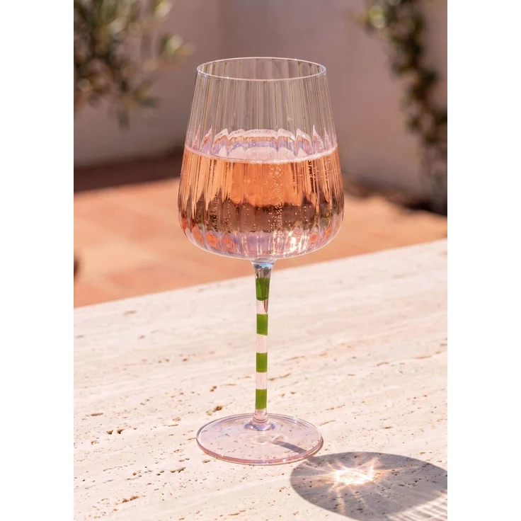 Hermia Concept 'BRD0138 - 4'lü' Weingläser-Set (4-teilig), Rosa / Grün, 23 x 10 x 10 cm, 600 ml – Bild 1