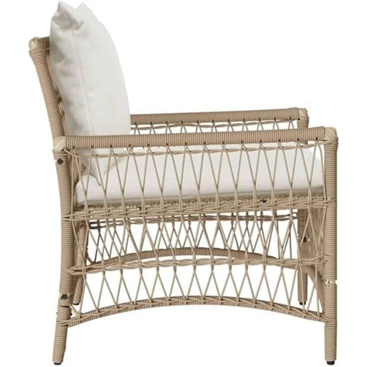 vidaXL Gartenstuhl mit Kissen Beige 73 x 61 x 77 cm Poly-Rattan 42006221 – Bild 6
