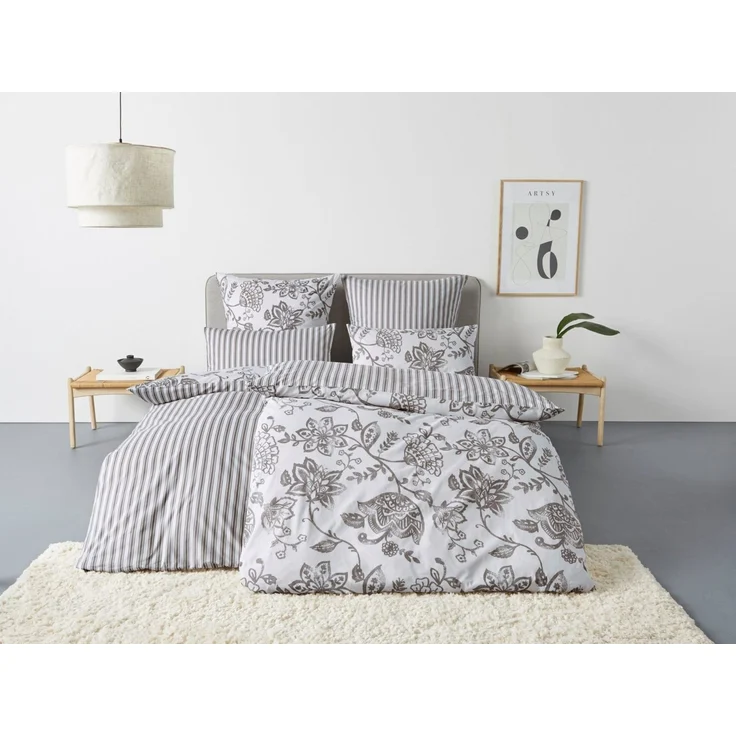 OTTO home Bettwäsche Nordby, Renforcé, 2 teilig, Bettwäsche aus Baumwolle, skandinavisches Design, ab Größe 135x200 cm – Bild 1