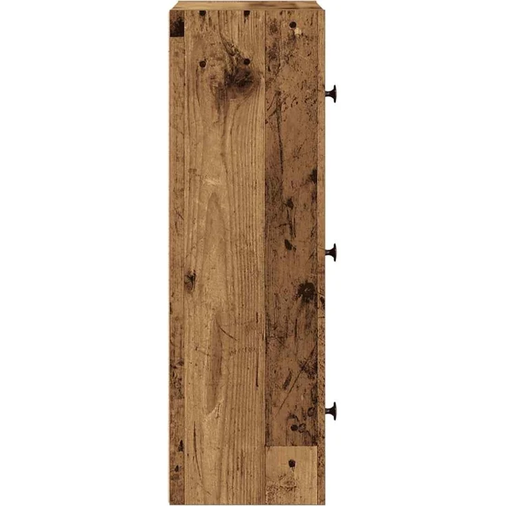 vidaXL Bücherregal Altholz-Optik 40x24x77 cm Holzwerkstoff 860371 – Bild 3