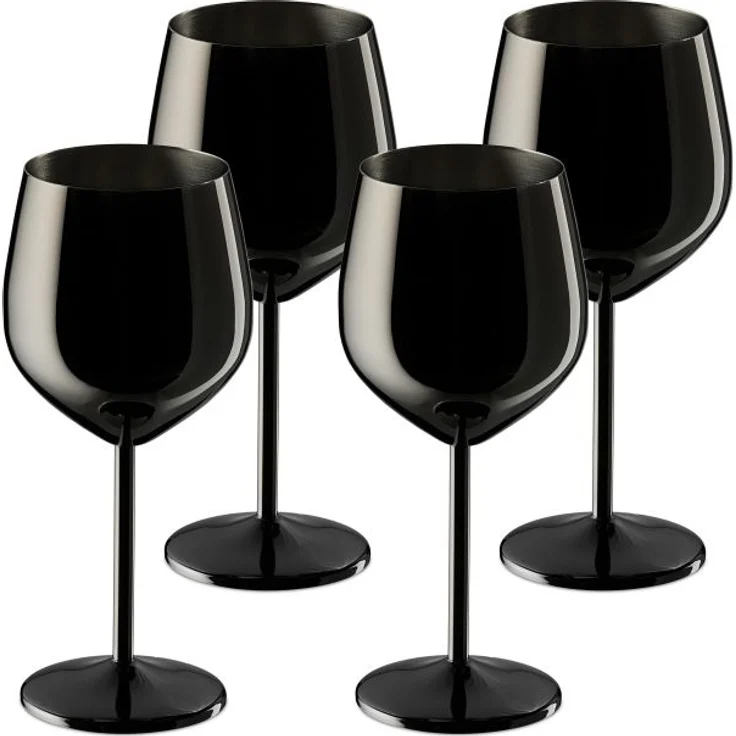 Weingläser Edelstahl 4er Set – Bild 1