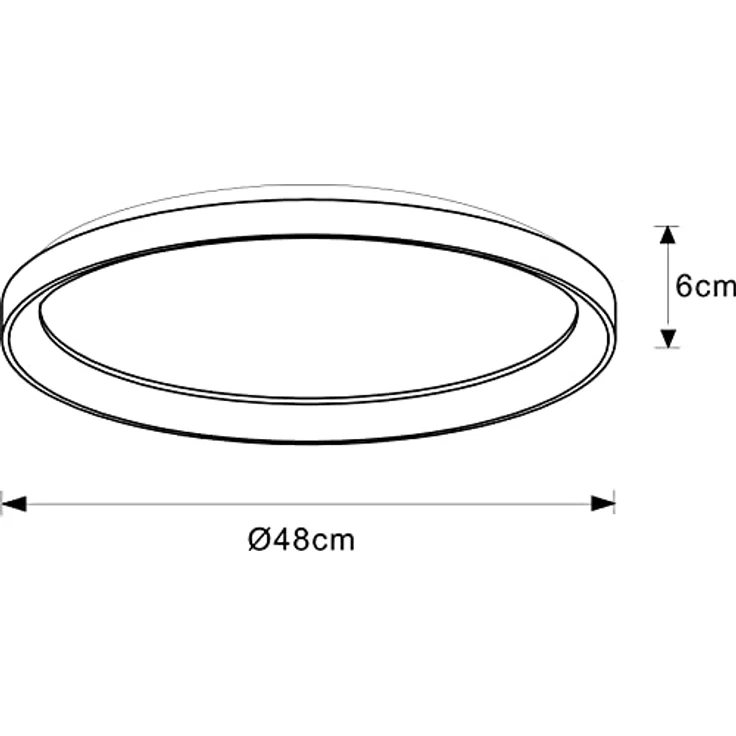 LUCIDE VIDAL Deckenleuchte Ø 48 cm, dimmbare LED 1x38W 2700K, mattes Gold/Messing, Opal – Bild 3